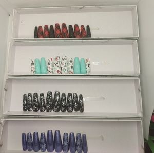 Lot of 4 size medium nails long ballerina